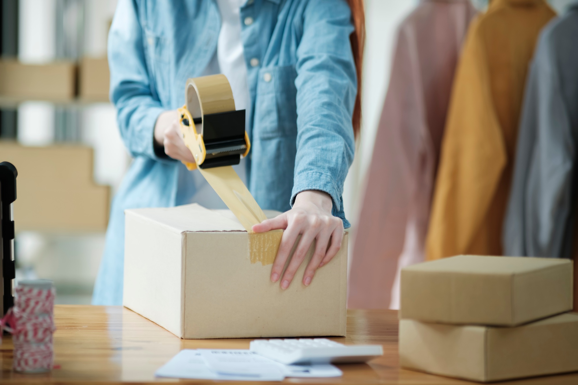 Female small business owner prepare product, order and service logistics